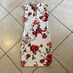 Pretty dress with red roses